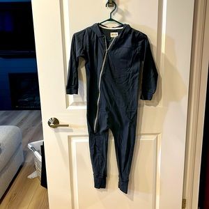 NWOT - mini mioche blue grey biker romper